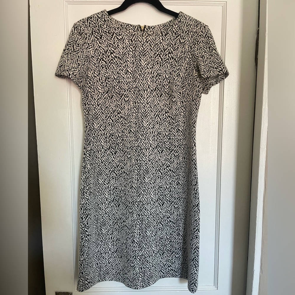 Cotton/ Spandex Calvin Klein Black and White Work Dress